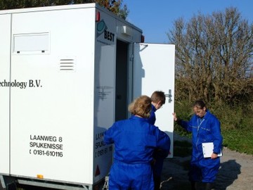 Duschcontainer zur Dekontamination